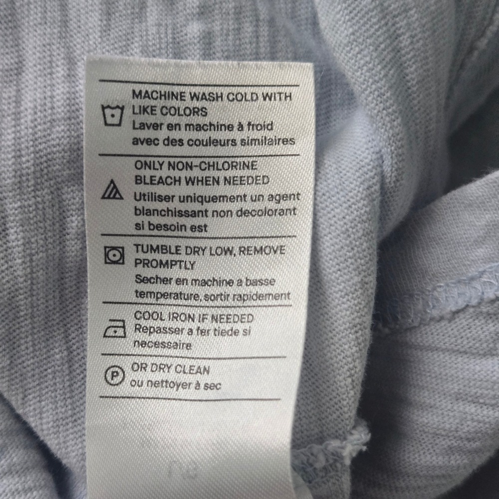 Vince Mens Light Blue 100% Cotton Slub Jersey Long Sleeve Pullover Hoodie L - Picture 11 of 12